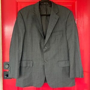 Vito Rufolo Men's 42S Short Blazer Wool Soft Jacket Super 100 by Zignone Grey